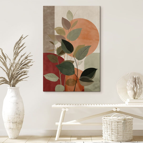 Plant with leaves and a sun Plant with leaves and a sun