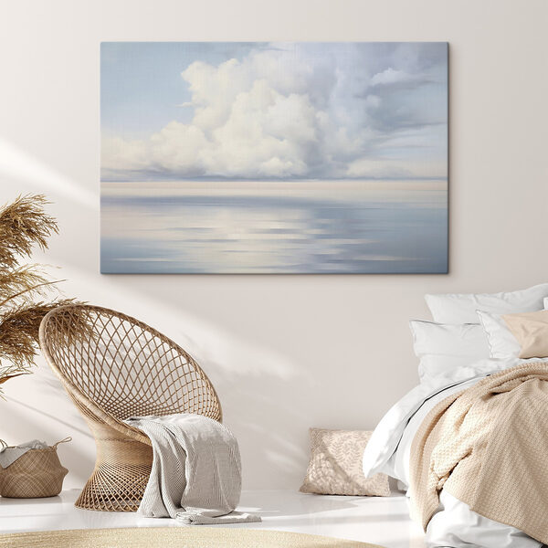 Large body of water with clouds in the sky Large body of water with clouds in the sky