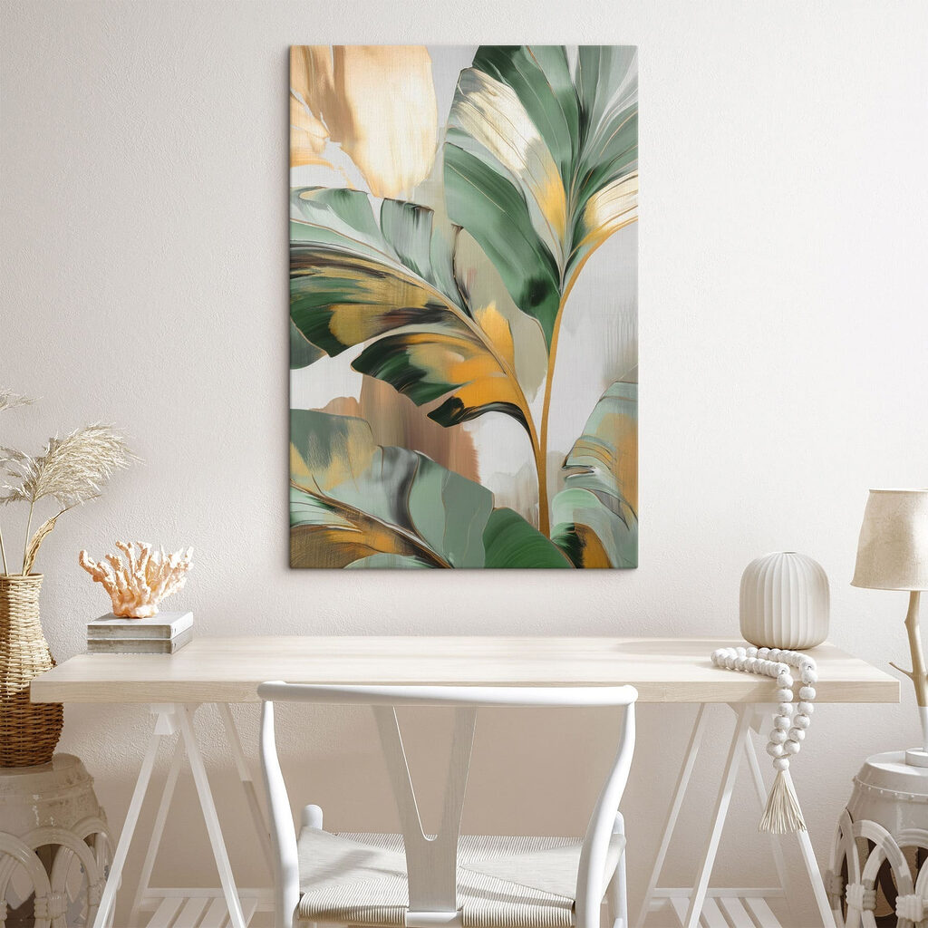 Vibrant tropical leaves in bold hues Vibrant tropical leaves in bold hues