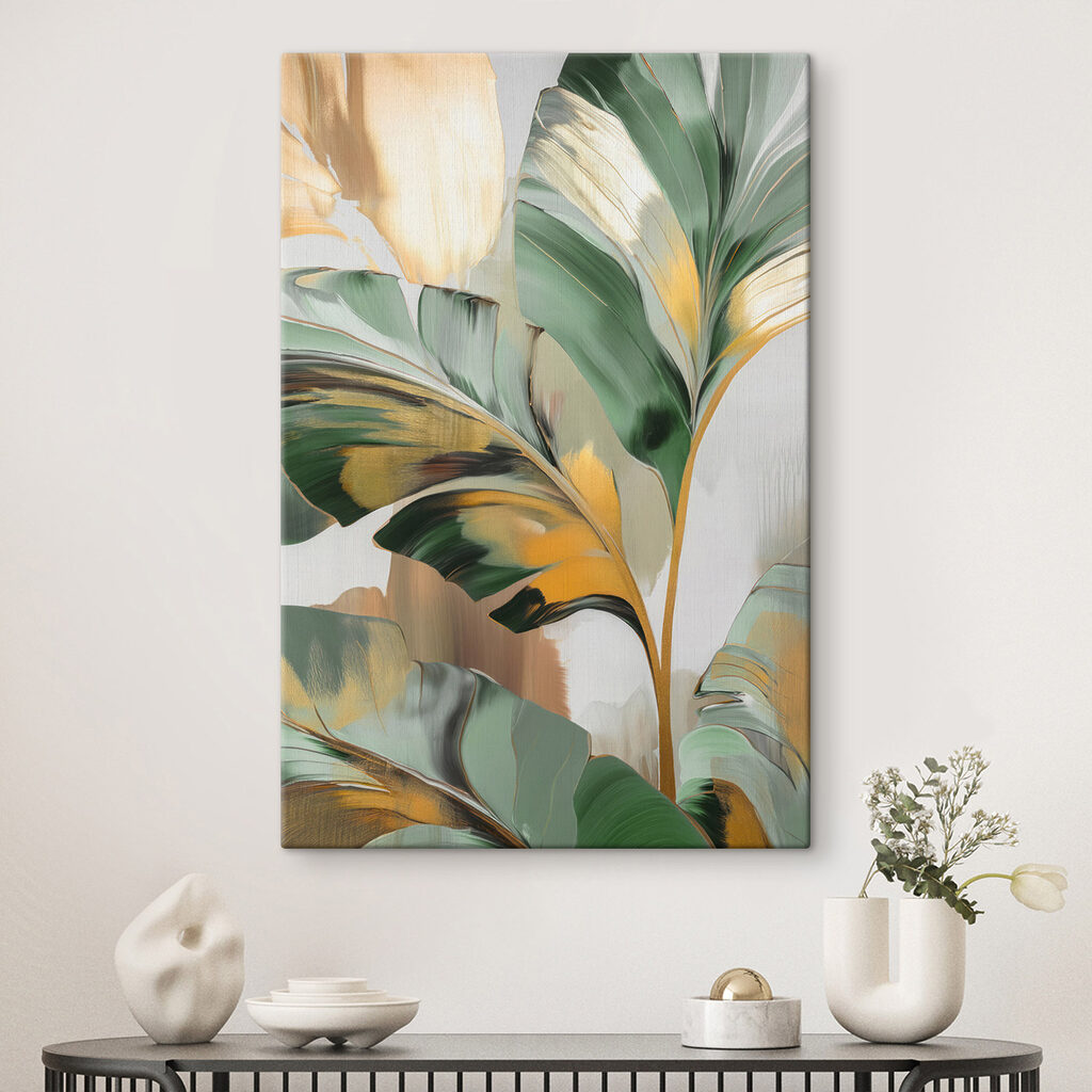 Vibrant tropical leaves in bold hues Vibrant tropical leaves in bold hues