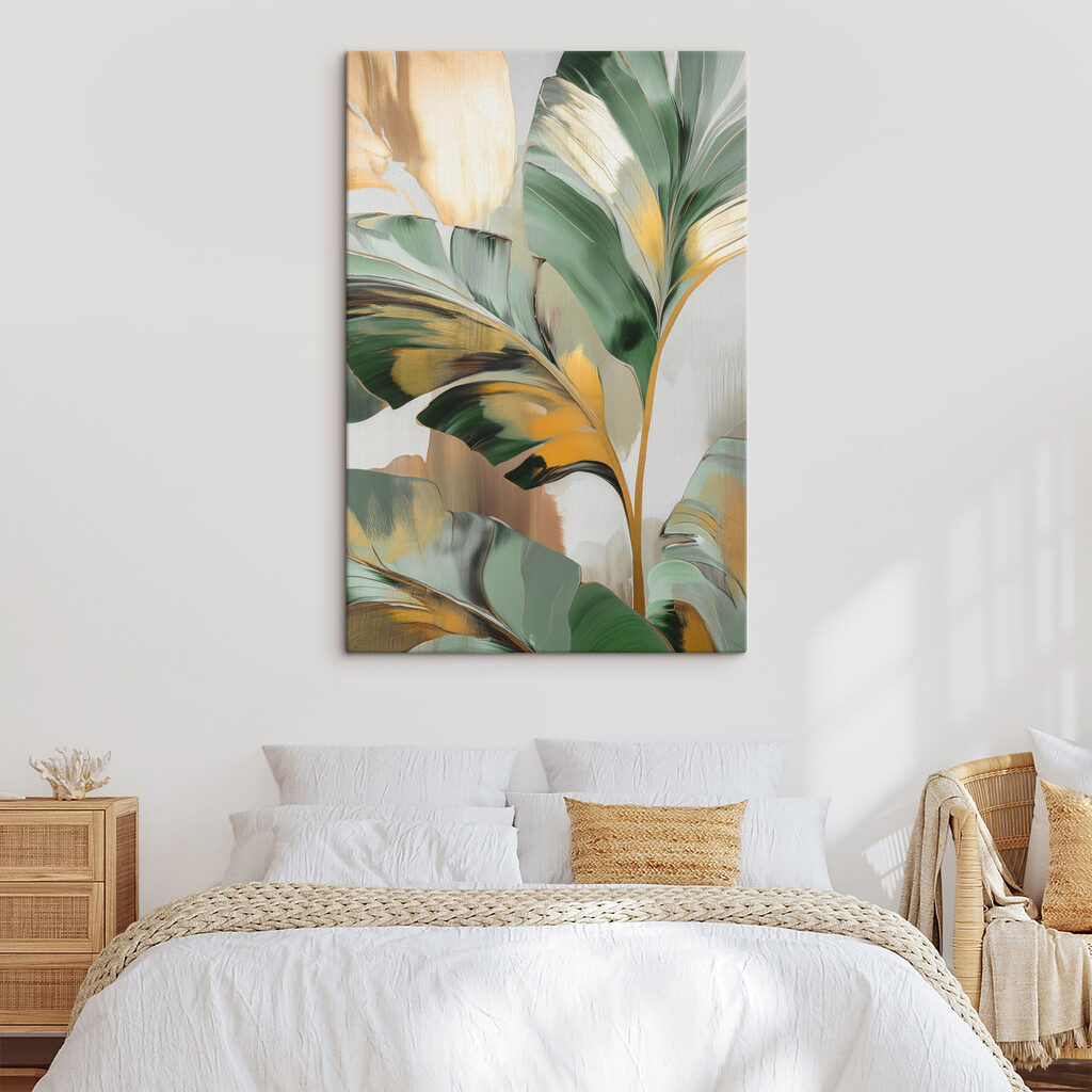 Vibrant tropical leaves in bold hues Vibrant tropical leaves in bold hues