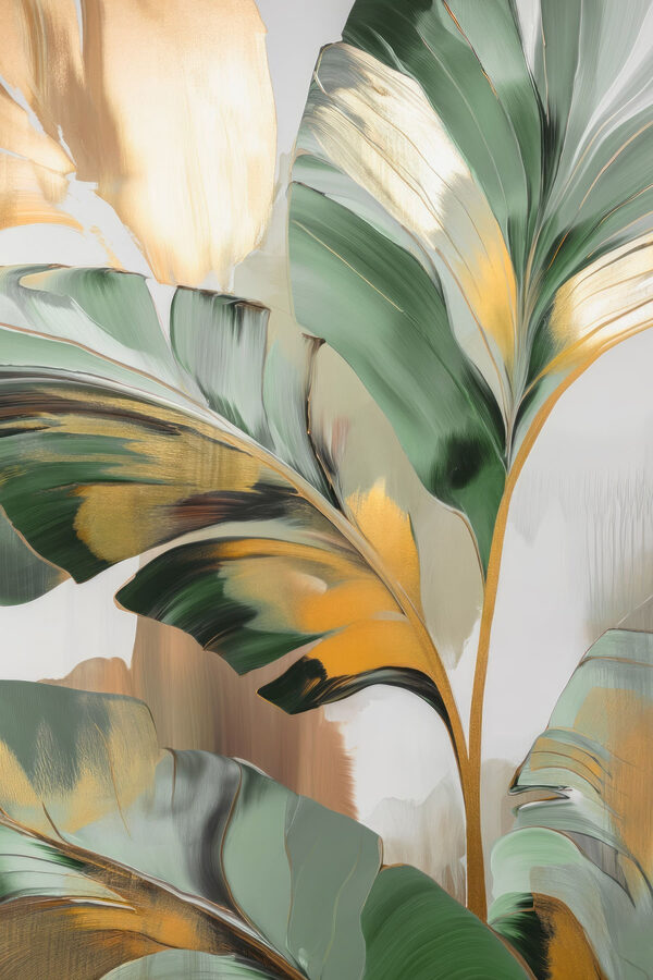 Vibrant tropical leaves in bold hues Vibrant tropical leaves in bold hues
