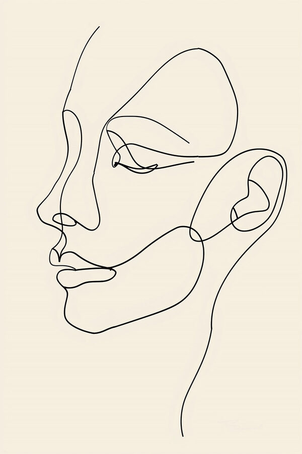 Drawing of a woman's face