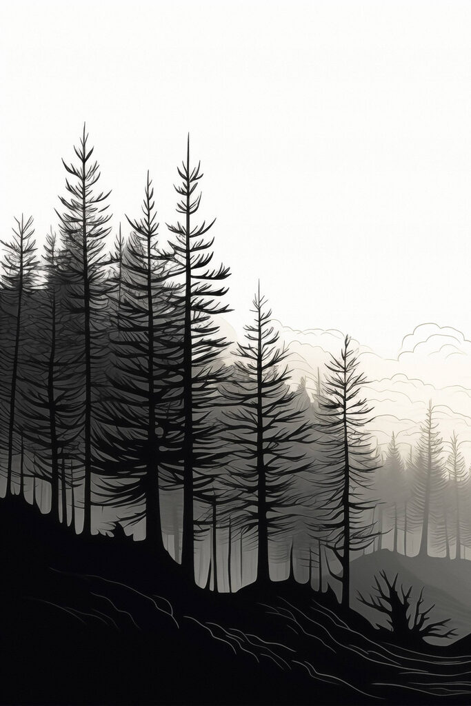 Forest with trees in the background Forest with trees in the background