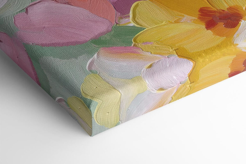 Bright blossoms in soft pastel hues