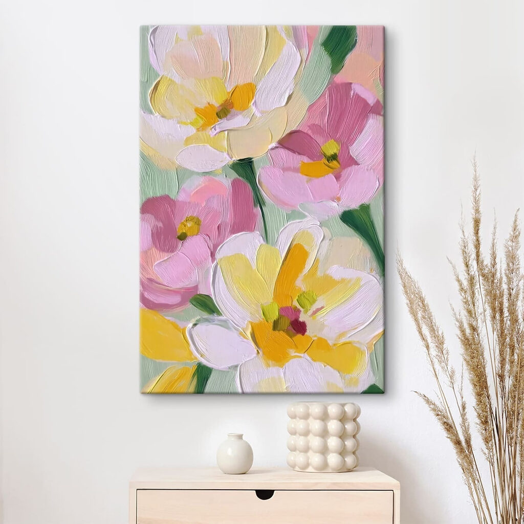 Vibrant blooms in pastel hues