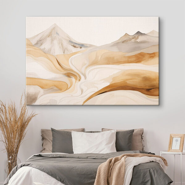 Watercolor painting of a desert landscape Watercolor painting of a desert landscape