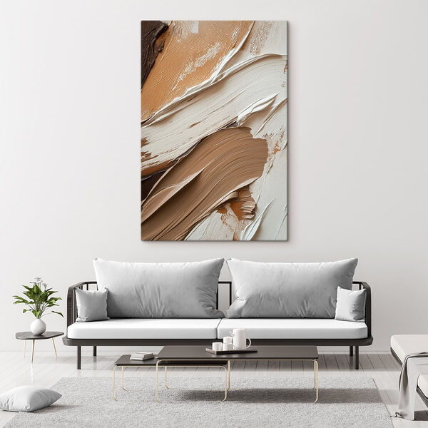 Abstract strokes in earthy tones