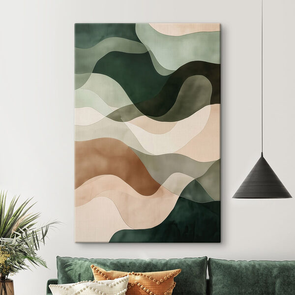 Soft, flowing waves of earth tones Soft, flowing waves of earth tones