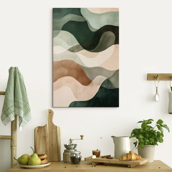 Soft, flowing waves of earth tones Soft, flowing waves of earth tones