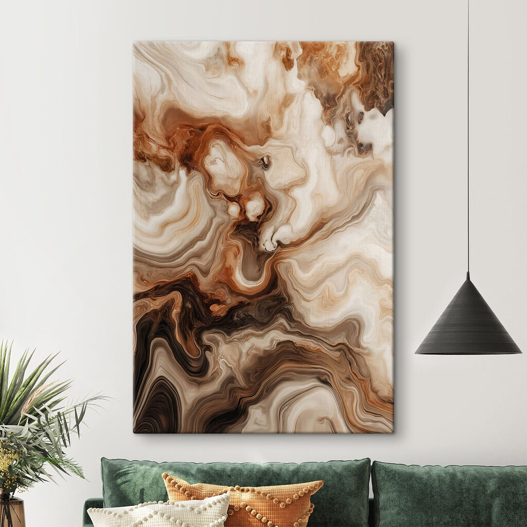 Abstract swirls of warm earth tones