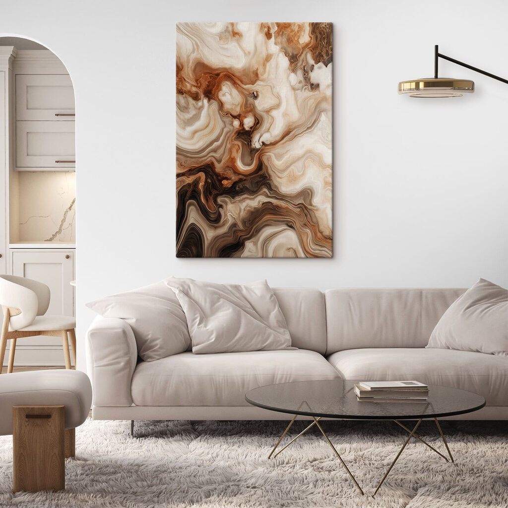 Abstract swirls of warm earth tones