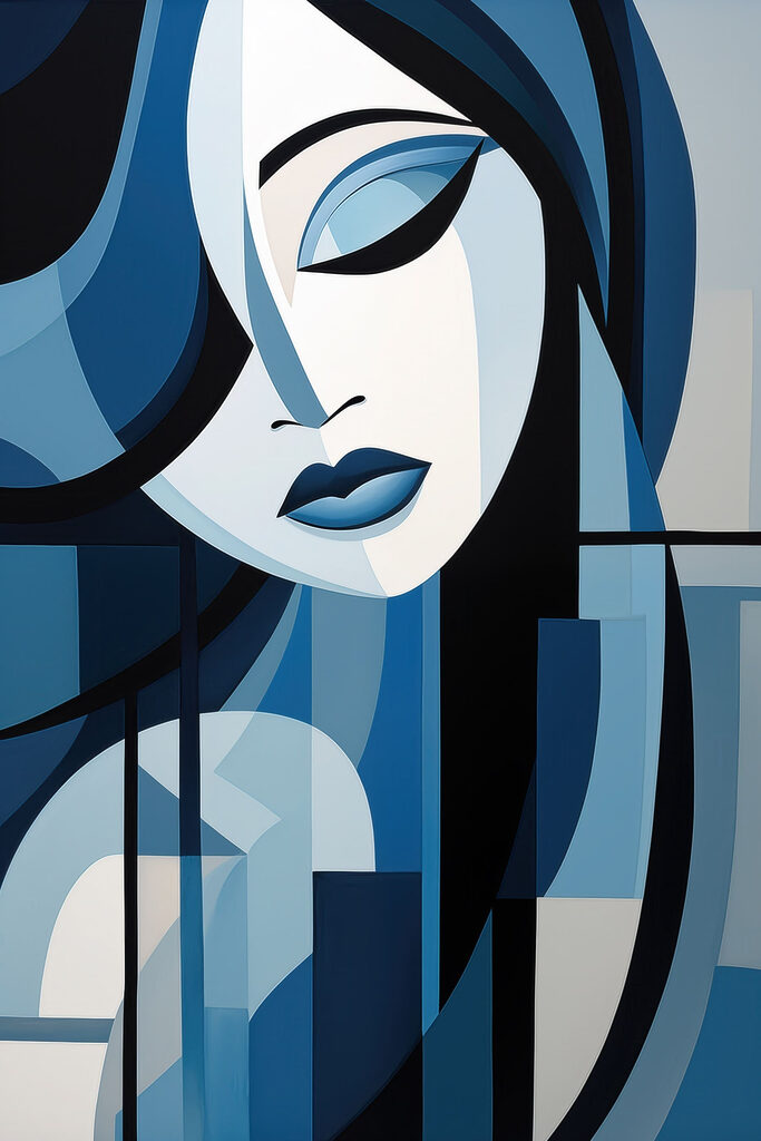 Painting of a woman's face