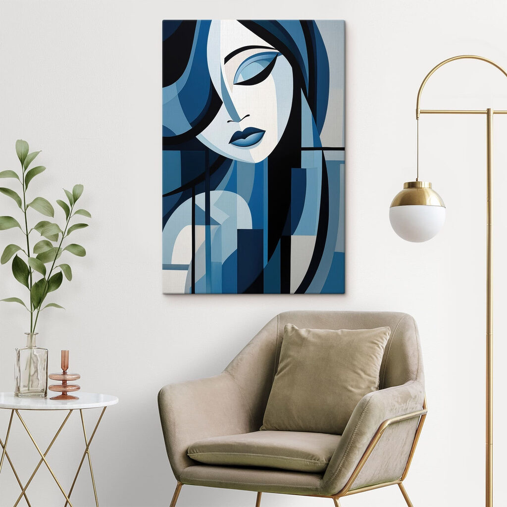 Painting of a woman's face