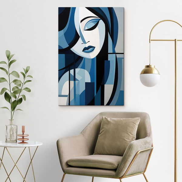 Painting of a woman's face