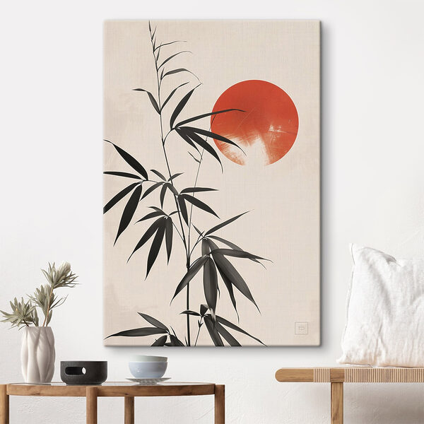 Plant with leaves and a red circle
