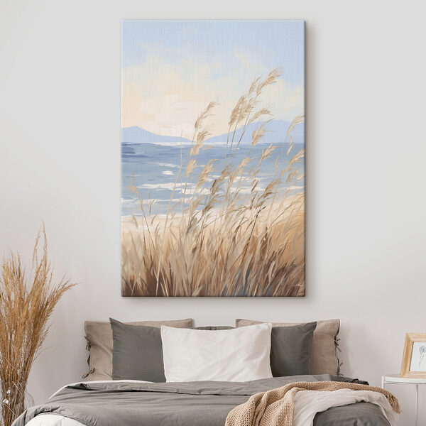 Gentle waves meet swaying grass Gentle waves meet swaying grass