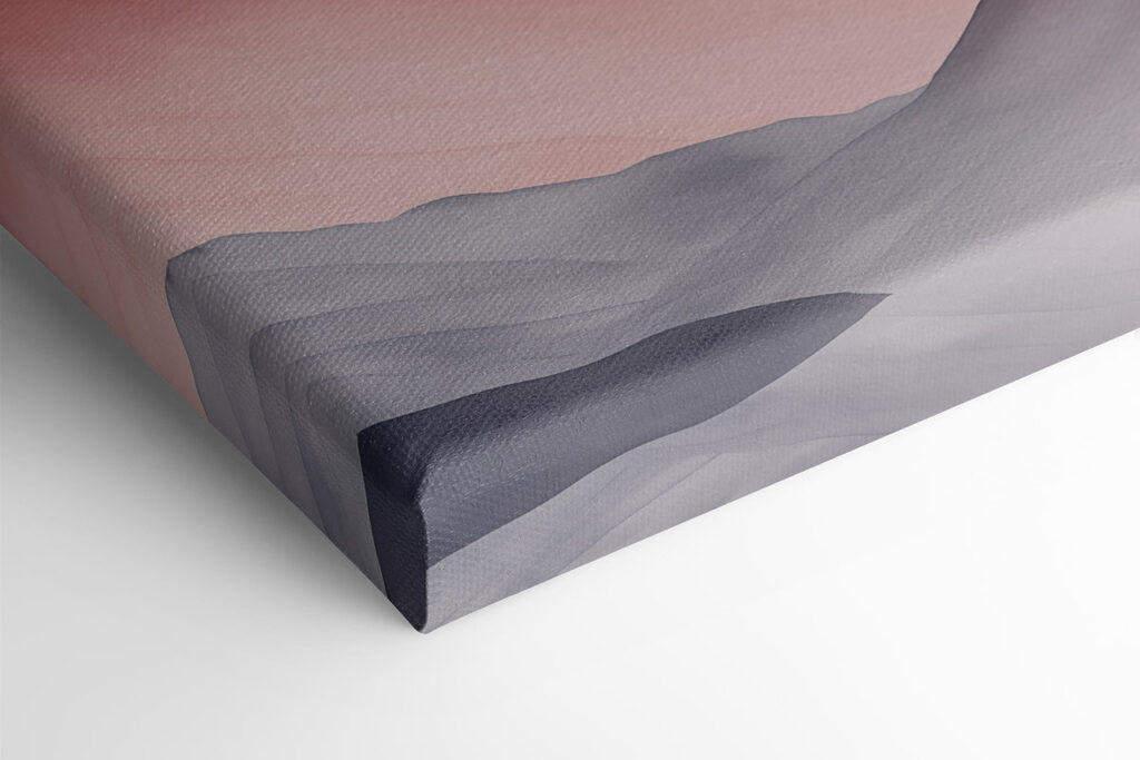 Landscape of hills with a foggy sky