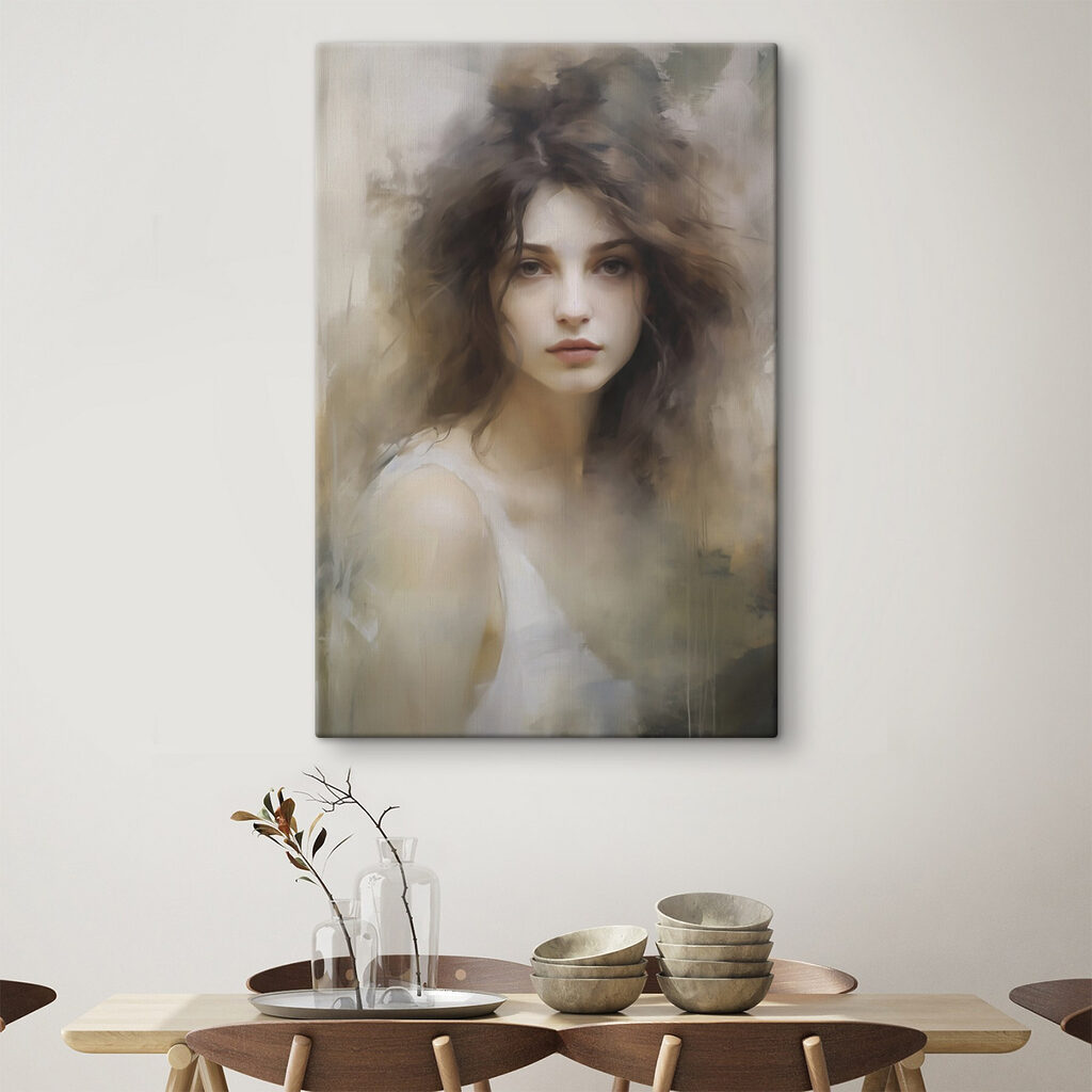 Woman with long brown hair Woman with long brown hair