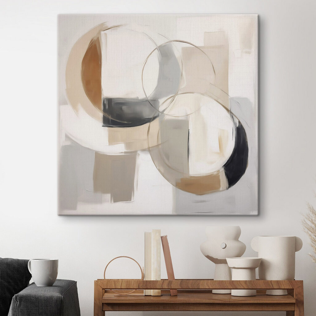 Painting of circles and squares Painting of circles and squares