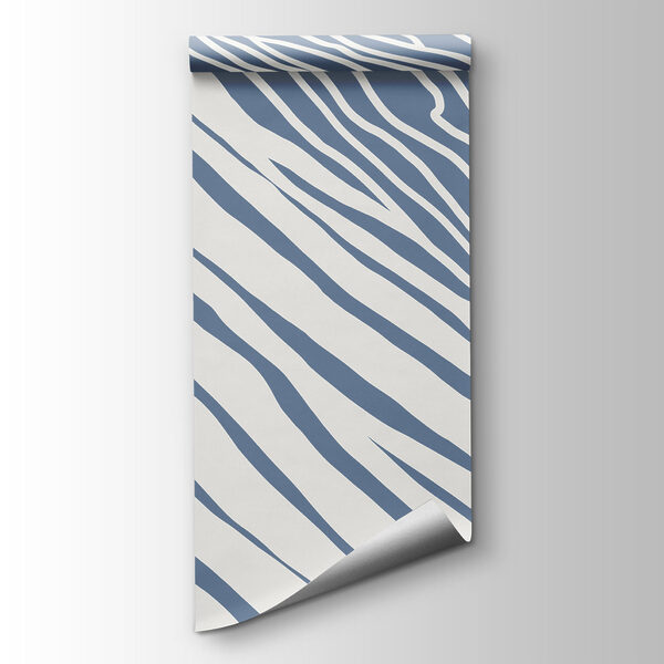 Blue and white background with white lines