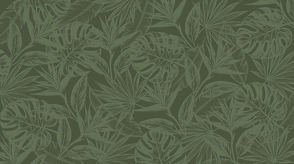 Green background with leaves