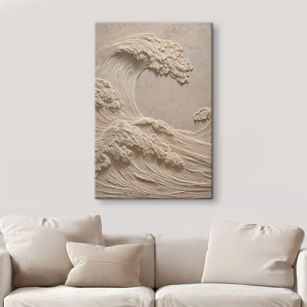 White fabric with waves White fabric with waves