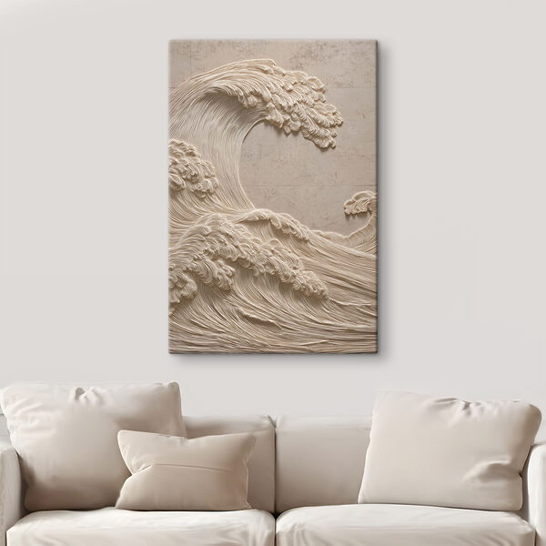 White fabric with waves White fabric with waves
