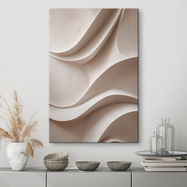 White wall with wavy lines