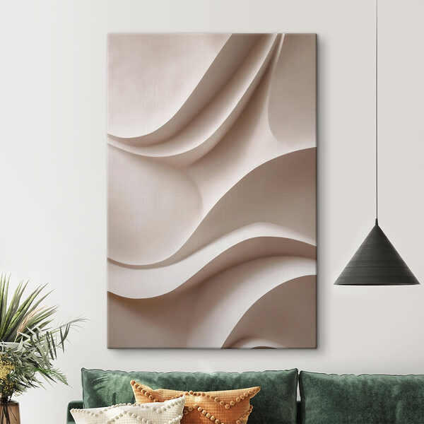 White wall with wavy lines