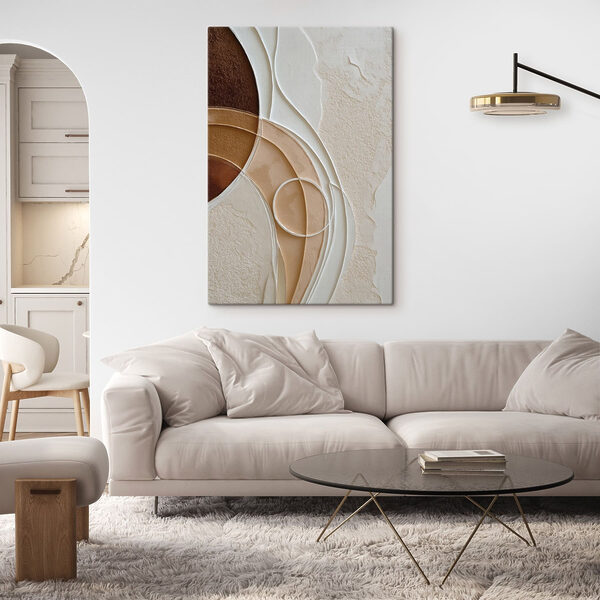 Fluid shapes in earthy tones