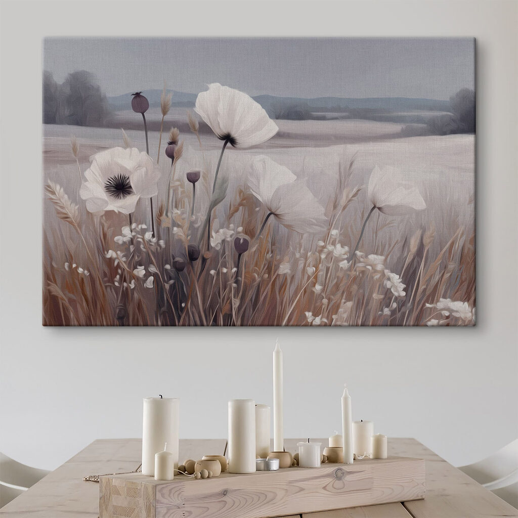 Soft blooms in a serene landscape