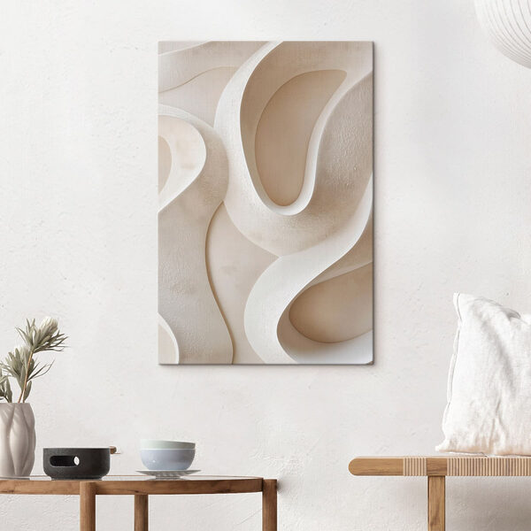 White wall with curved lines White wall with curved lines
