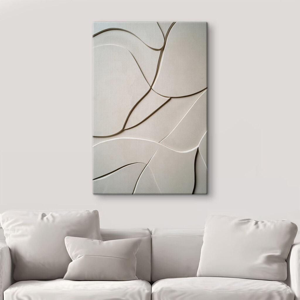 Flowing curves in soft tones