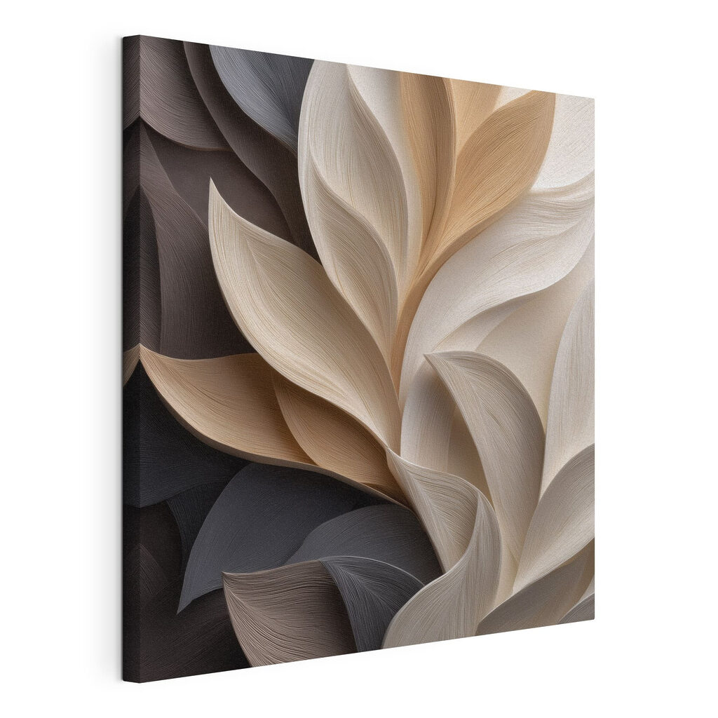 Flowing leaves in natural tones