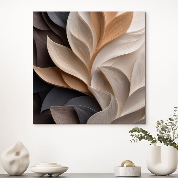 Flowing leaves in natural tones
