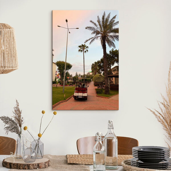 Group of people riding a golf cart