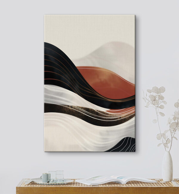 Black and white wavy lines