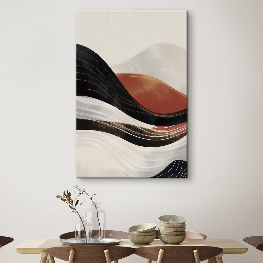 Black and white wavy lines