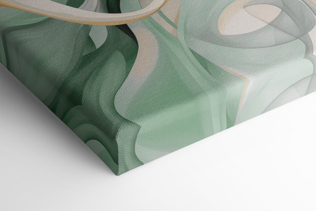 Green and white swirls