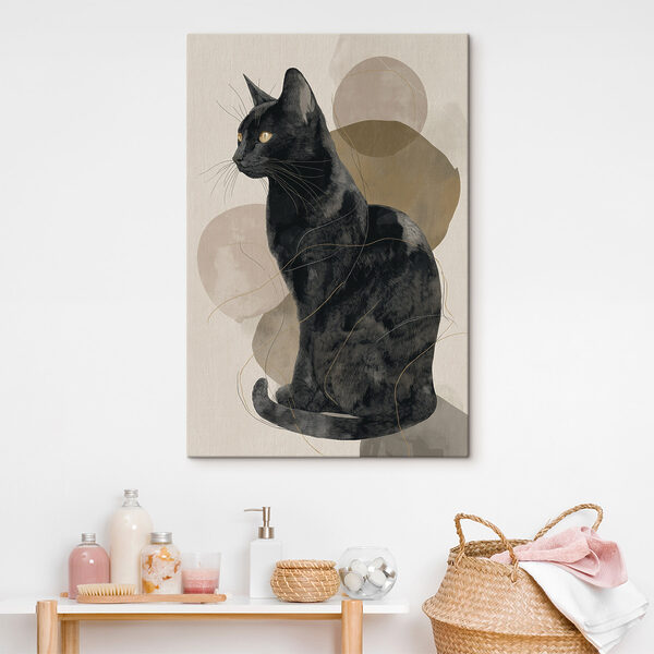 Black cat with yellow eyes Black cat with yellow eyes