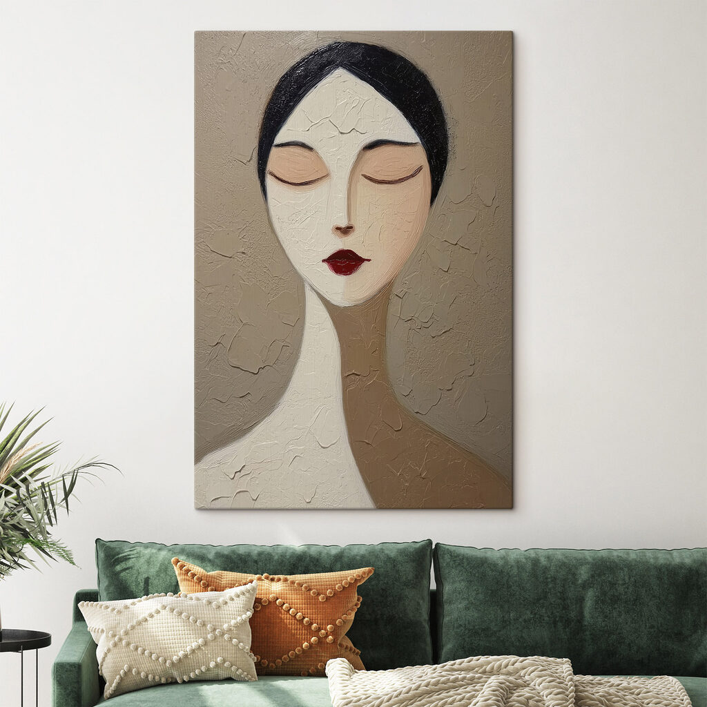Calm beauty in serene expression