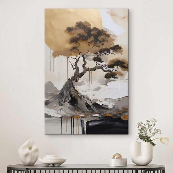 Majestic tree against a serene backdrop