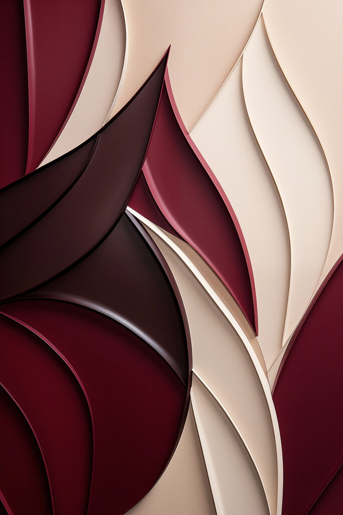 Flowing shapes in warm tones