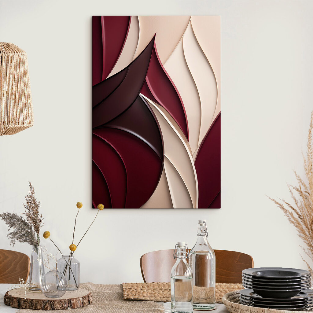 Flowing shapes in warm tones