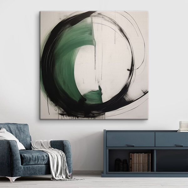 Black and green circle