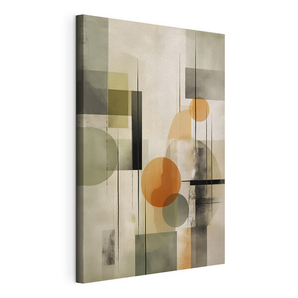 Painting of circles and squares