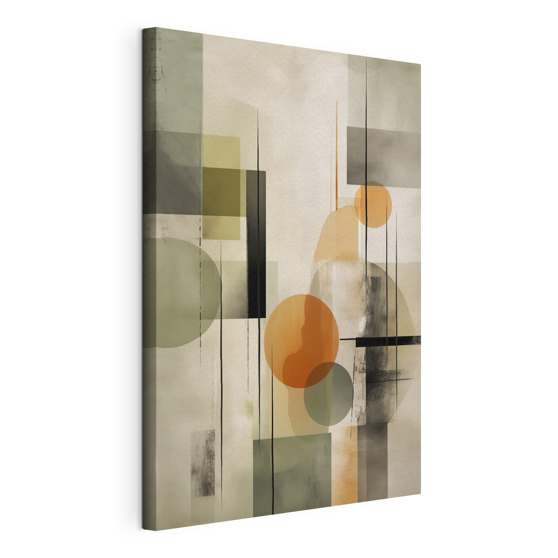 Painting of circles and squares