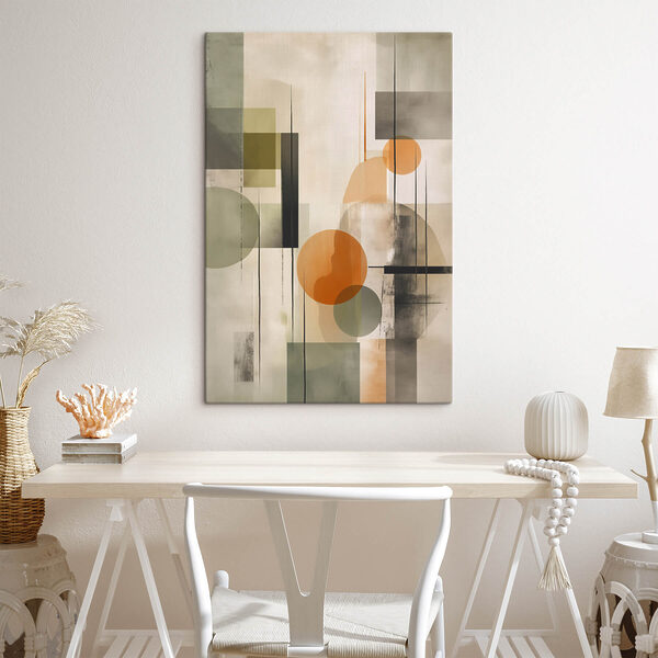 Painting of circles and squares