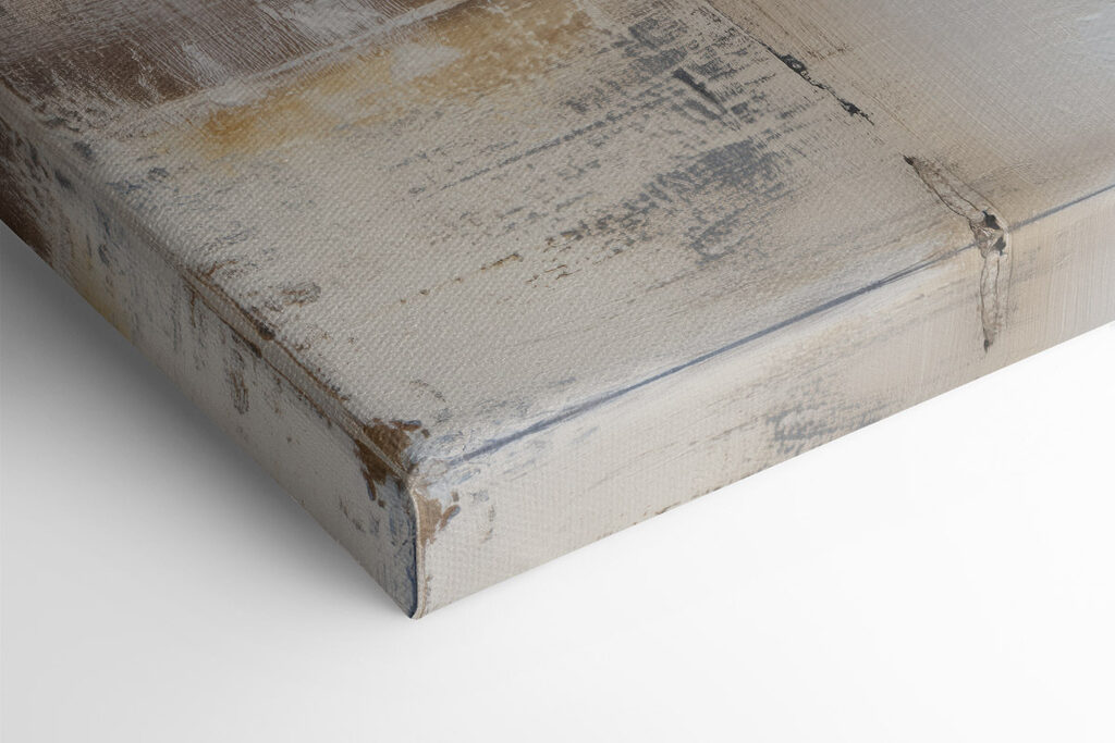 Painting of a white and brown square